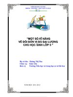 skkn một số kĩ NĂNG về đổi đơn vị đo đại LƯỢNG CHO học SINH lớp 5 