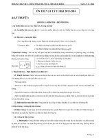 TỔNG HỢP LÍ THUYẾT VÀ BÀI TẬP VẬT LÝ 11 HỌC KÌ 1