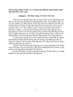 PHÂN TÍCH CHIẾN lược của UNILEVER THỜI kỳ mới THÂM NHẬP THỊ TRƯỜNG VIỆT NAM 