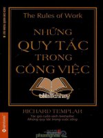Những quy tắc trong công việc   richard templar