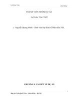 Dự án phân tích thị trường đồ uống cafe 