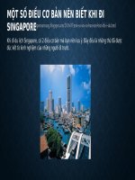 MỘT SỐ ĐIỀU CƠ BẢN NÊN BIẾT KHI ĐI DU LỊCH SINGAPORE