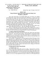 BÁO CÁO Tổng kết Hội thi Thiết bị dạy nghề tự làm tỉnh Quảng Nam