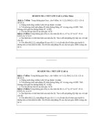 ĐỀ KIỂM TRA i TIẾT HH lớp 12a4