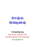 XỬ TRÍ CẤP CỨU HỘI CHỨNG VÀNH CẤP, TS.BS.NGUYỄN NGỌC QUANG