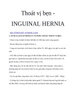 Thoát vị bẹn   INGUINAL HERNIA