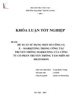 Đề xuất sử dụng một số công cụ e marketing trong công tác truyền thông marketing của công ty cổ phần truyền thông tầm nhìn số digivision 