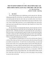 MỘT SỐ KINH NGHIỆM TỔ CHỨC HOẠT ĐỘNG HỌC TẬP THEO NHÓM TRONG GIẢNG DẠY THEO HỌC CHẾ TÍN CHỈ