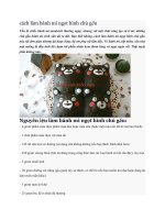 cách làm bánh mì ngọt hình chú gấu