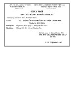 giấy mời chủ nhiệm khoa