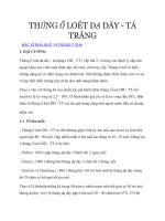 THỦNG ổ LOÉT dạ dày   tá TRÀNG