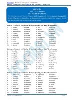 bài tập tự luyện trọng âm cô hương fiona