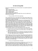 an toàn sử dụng điện