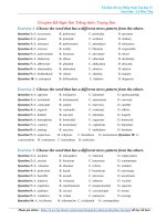 Bài tập ngữ âm Tiếng Anh thi đại học