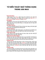 từ điển thuật ngữ thông dụng trong 3ds max