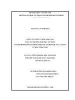 Quản lý chất lượng đào tạo tại các trường đại học tư thục ở thành phố hồ chí minh theo quan điểm quản lý chất lượng tổng thể 