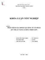 Phân tích tình hình tài chính tại công ty cổ phần kỹ thuật năng lượng thiên sơn 
