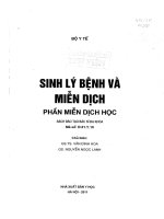 SINH LÝ BỆNH VÀ MIỄN DỊCH PHẦN MIỄN DỊCH HỌC, HÀ NỘI 2011