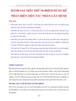 ĐÁNH GIÁ MỘT THỬ NGHIỆM DÙNG ĐỂ PHÁT HIỆN MỘT TÁC NHÂN GÂY BỆNH