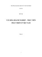 Văn hóa doanh nghiệp – thực tiễn phát triển ở việt nam