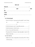 Báo cáo sử dụng các tác nhân sinh học, thuốc bảo vệ thực vật 