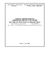 chương trình khung trình độ trung cấp nghề kỹ thuật sơn mài và khảm trai