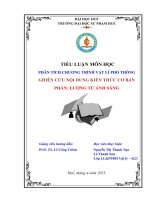 nghiên cứu chương trình lượng tử ánh sáng LOP 12 