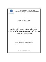 Khởi tố vụ án theo yêu cầu của người bị hại trong tố tụng hình sự việt nam 