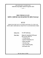 Chính sách thúc đẩy xuất khẩu hàng hóa của việt nam những điều chỉnh khi gia nhập WTO và giải pháp hoàn thiện 