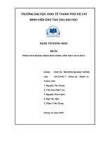 Tiểu luận môn quản trị ngân hàng phân tích ngân hàng bưu điện liên việt 2010   2014 