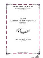 Giáo án làm quen với biểu tượng toán cho trẻ mầm non