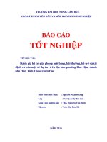 Đánh giá bố trí giải phóng mặt bằng, bồi thường, hỗ trợ và tái định cư của một số dự án  trên địa bàn phường phú hậu, thành phố huế, tỉnh thừa thiên huế 