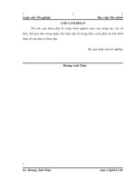 LUẬN văn tốt NGHIỆP  HOÀNG ÁNH THÚY