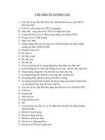 CÂU HỎI TỰ LƯỢNG GIÁ, TRẮC NGHIỆM SINH LÝ 1