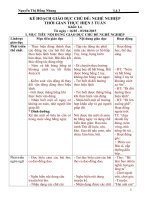 Giáo án mầm non kế hoạch giáo dục lớp lá chủ đề ngành nghề