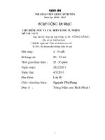 Giáo án mầm non dạy hát tập rửa mặt