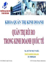 quản trị rủi ro trong kinh doanh quốc tế