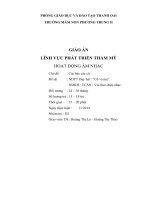 Lĩnh vực phát triển thẩm mỹ dạy hát cô và mẹ