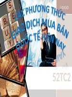 các phương thức giao dịch mua bán quốc tế hiện nay