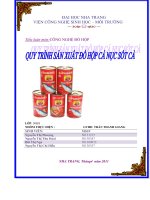 quy trình sản xuất đồ hộp cá nục sốt cà