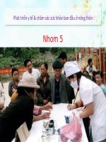 phát trienr y tế chăm sóc sức khỏe ban đầu ở nông thôn