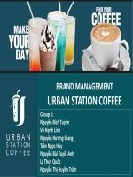 BRAND MANAGEMENT URBAN STATION COFFEE