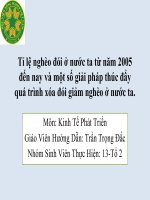 tiểu luận kinh tế phát triển Tỉ lệ nghèo đói ở nước ta từ năm 2005 đến nay và một số giải pháp thúc đẩy quá trình xóa đói giảm nghèo ở nước ta