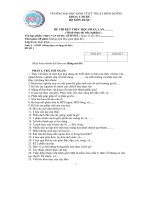 ĐỀ THI KÊT THUC HỌC PHẦN THỰC VẬT DƯỢC