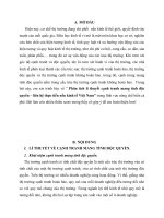 Đề tài Phân tích lí thuyết cạnh tranh mang tính độc quyền liên hệ thực tiễn nền kinh tế Việt Nam