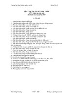 Đề cương thức ăn chăn nuôi(nguồn Đinh Công Trưởng)