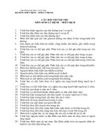 CÂU HỎI THI NỘI TRÚ MÔN SINH LÝ BỆNH – MIỄN DỊCH