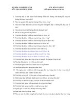 BỘ MÔN: GIẢI PHẪU BỆNH MÔN THI: GIẢI PHẪU BỆNH CÂU HỎI VÀ ĐÁP ÁN (Đối tượng Cao học và Nội trú)