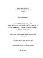 KẾT HỢP MÔI TRƯỜNG  DẠY HỌC TRÊN LỚP VÀ NGOÀI LỚP TRONG VIỆC ÔN TẬP CỦNG CỐ   NỘI DUNG KIẾN THỨC CHƯƠNG “CẢM ỨNG ĐIỆN TỪ” -  VẬT LÍ 11  NÂNG CAO