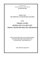 Tranh bút sắt trên giấy canson